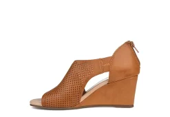 Journee Collection Womens Aretha Wedge Sandal - Cognac -Shoe Shop US 01 102153 03