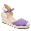 Journee Collection Womens Ashlyn Wedge Sandal - Purple -Shoe Shop US 01 102163 00