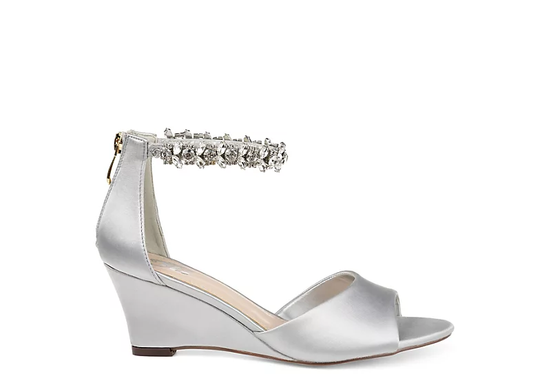 Journee Collection Womens Connor Wedge Sandal - Grey 4 Journee Collection Womens Connor Wedge Sandal - Grey - Image 2