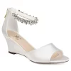 Journee Collection Womens Connor Wedge Sandal - White -Shoe Shop US 01 102219 00