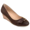 Journee Collection Womens Graysn Wedge Pump - Brown -Shoe Shop US 01 102243 00