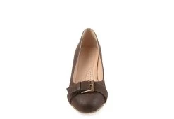 Journee Collection Womens Graysn Wedge Pump - Brown -Shoe Shop US 01 102243 02