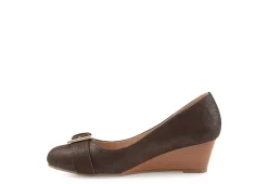 Journee Collection Womens Graysn Wedge Pump - Brown -Shoe Shop US 01 102243 03