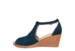 Journee Collection Womens Kedzie Wedge Sandal - Blue -Shoe Shop US 01 102266 03
