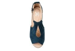 Journee Collection Womens Kedzie Wedge Sandal - Blue -Shoe Shop US 01 102266 05