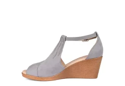 Journee Collection Womens Kedzie Wedge Sandal - Grey -Shoe Shop US 01 102267 03