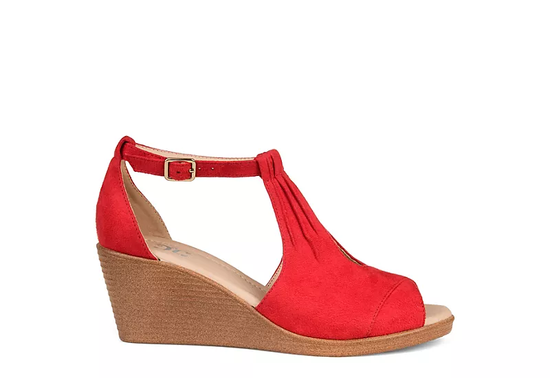 Journee Collection Womens Kedzie Wedge Sandal - Red 4 Journee Collection Womens Kedzie Wedge Sandal - Red - Image 2