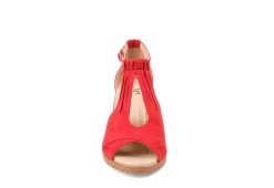 Journee Collection Womens Kedzie Wedge Sandal - Red 11 Journee Collection Womens Kedzie Wedge Sandal - Red -Shoe Shop US 01 102268 02