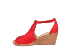 Journee Collection Womens Kedzie Wedge Sandal - Red 12 Journee Collection Womens Kedzie Wedge Sandal - Red -Shoe Shop US 01 102268 03