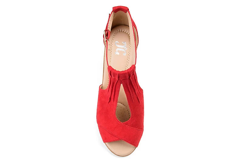 Journee Collection Womens Kedzie Wedge Sandal - Red 8 Journee Collection Womens Kedzie Wedge Sandal - Red - Image 6