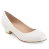 Journee Collection Womens Saar Pump - White -Shoe Shop US 01 103360 00