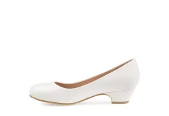 Journee Collection Womens Saar Pump - White -Shoe Shop US 01 103360 03