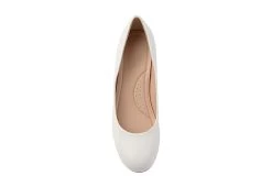 Journee Collection Womens Saar Pump - White -Shoe Shop US 01 103360 05