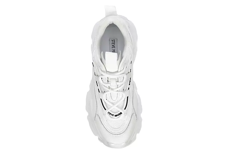 Steve Madden Womens Ecker Sneaker - White 8 Steve Madden Womens Ecker Sneaker - White - Image 6