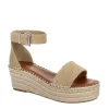 Michael By Michael Shannon Womens Bridgette Wedge Sandal - Tan -Shoe Shop US 01 107382 00