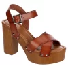 Limelight Womens April Platform Sandal - Cognac -Shoe Shop US 01 132101 00