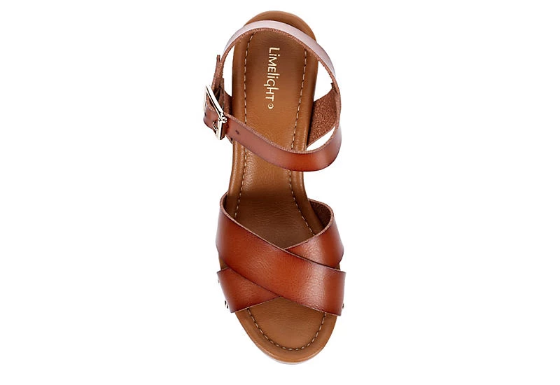 Limelight Womens April Platform Sandal - Cognac 9 Limelight Womens April Platform Sandal - Cognac - Image 7