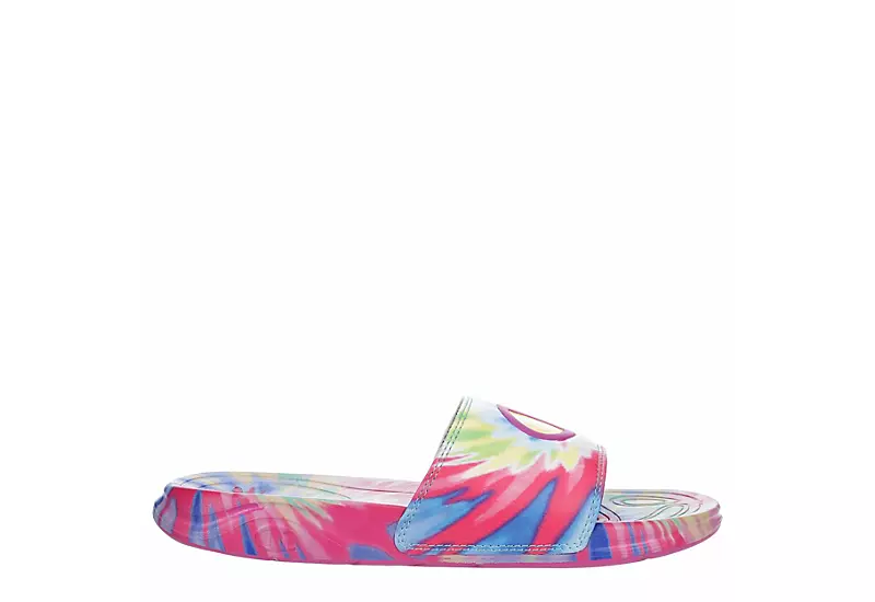 Champion Womens Mega Slide Tie Dye Slide Sandal - Pink 4 Champion Womens Mega Slide Tie Dye Slide Sandal - Pink - Image 2