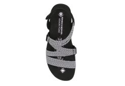 Skechers Womens Reggae Slim - Sweet Route Womens Sandal - Black -Shoe Shop US 01 202492 03