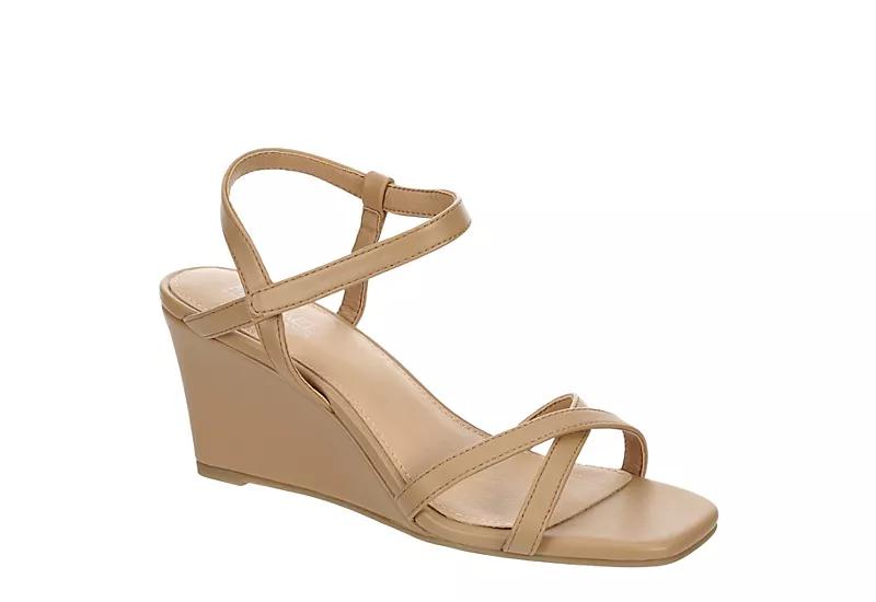Michael By Michael Shannon Womens Lulu Wedge Sandal - Beige 3 Michael By Michael Shannon Womens Lulu Wedge Sandal - Beige