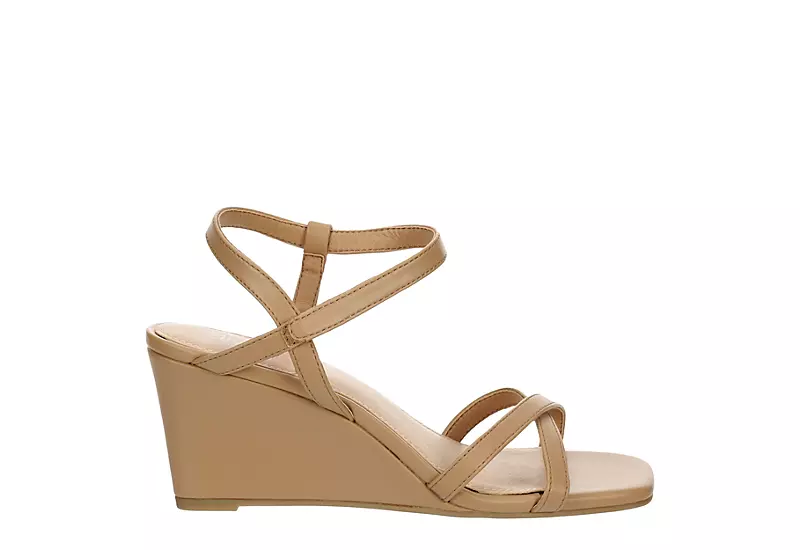 Michael By Michael Shannon Womens Lulu Wedge Sandal - Beige 4 Michael By Michael Shannon Womens Lulu Wedge Sandal - Beige - Image 2