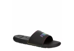 Puma Womens Cool Cat Rainbow Slide Sandal - Black