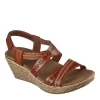Skechers Womens Beverlee-delicate Glow Wedge Sandal - Cognac -Shoe Shop US 01 202852 00
