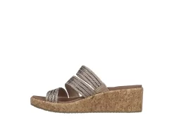 Skechers Womens Beverlee Always Classy Wedge Sandal - Rose Gold -Shoe Shop US 01 203241 02