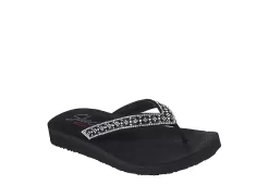 Skechers Womens Lotus Bae Flip Flop Sandal - Black
