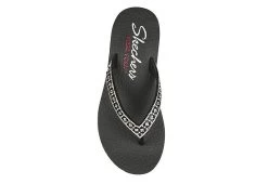 Skechers Womens Lotus Bae Flip Flop Sandal - Black -Shoe Shop US 01 203260 03
