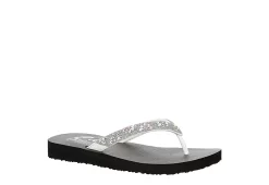 Skechers Womens Love Letter Flip Flop Sandal - White