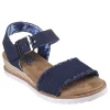Skechers Womens Desert Kiss - Adobe Princess Wedge Sandal - Navy -Shoe Shop US 01 203275 00
