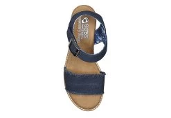 Skechers Womens Desert Kiss - Adobe Princess Wedge Sandal - Navy -Shoe Shop US 01 203275 03