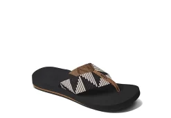 Reef Womens Spring Woven Flip Flop Sandal - Black