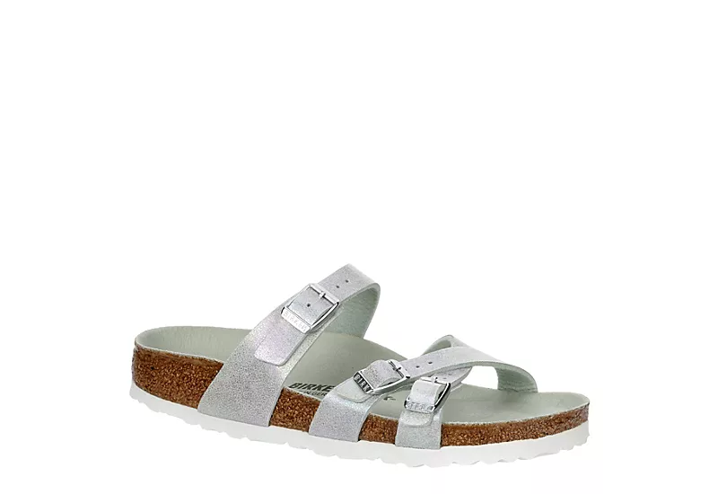 Birkenstock Womens Franca Vegan Footbed Sandal - Silver 3 Birkenstock Womens Franca Vegan Footbed Sandal - Silver