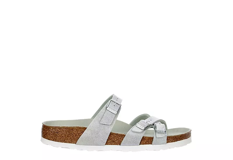 Birkenstock Womens Franca Vegan Footbed Sandal - Silver 4 Birkenstock Womens Franca Vegan Footbed Sandal - Silver - Image 2