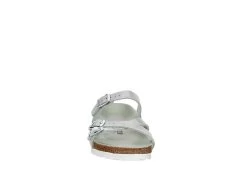 Birkenstock Womens Franca Vegan Footbed Sandal - Silver 11 Birkenstock Womens Franca Vegan Footbed Sandal - Silver -Shoe Shop US 01 203366 02