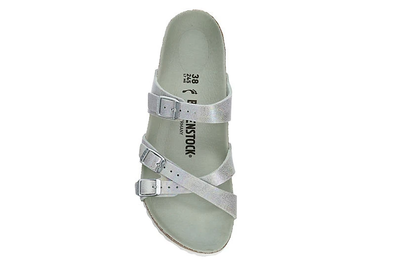 Birkenstock Womens Franca Vegan Footbed Sandal - Silver 8 Birkenstock Womens Franca Vegan Footbed Sandal - Silver - Image 6
