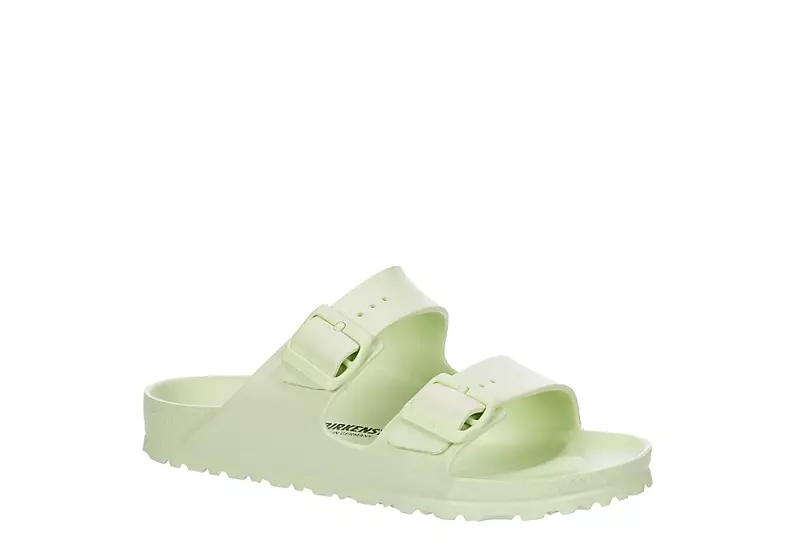 Birkenstock Womens Arizona Essentials Slide Sandal - Lime 3 Birkenstock Womens Arizona Essentials Slide Sandal - Lime