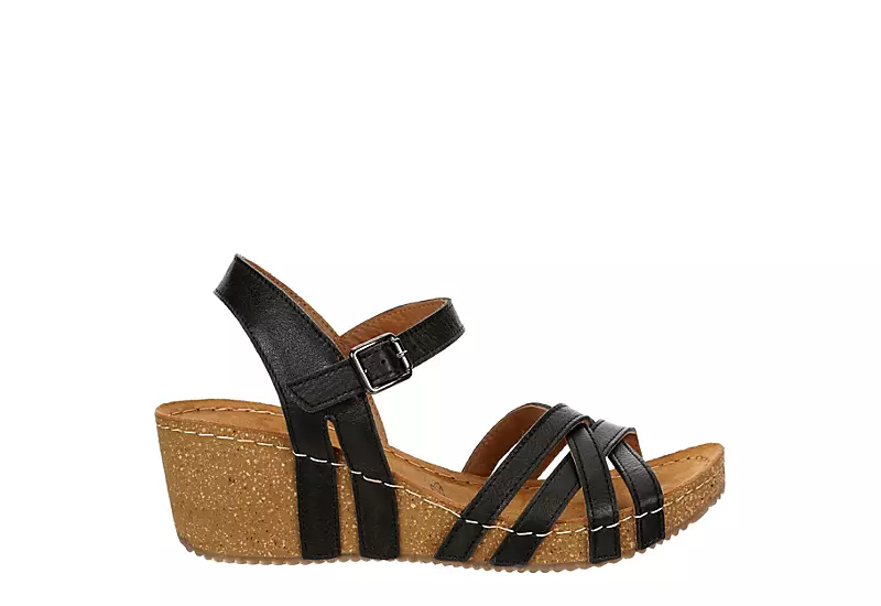 Bjorndal Womens Lily Wedge Sandal - Black 4 Bjorndal Womens Lily Wedge Sandal - Black - Image 2