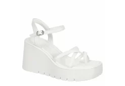 Madden Girl Womens Vaultt Wedge Sandal - White