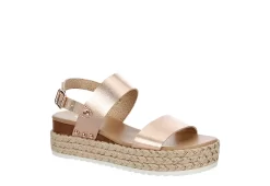 Xappeal Womens Amelia Wedge Sandal - Rose Gold