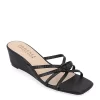 Journee Collection Womens Blayke Wedge Slip On Sandal - Black -Shoe Shop US 01 203654 00