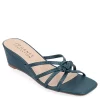 Journee Collection Womens Blayke Wedge Slip On Sandal - Blue 2 Journee Collection Womens Blayke Wedge Slip On Sandal - Blue -Shoe Shop US 01 203692 00