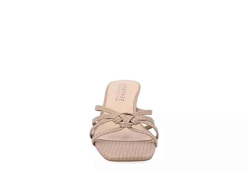 Journee Collection Womens Blayke Wedge Slip On Sandal - Taupe 5 Journee Collection Womens Blayke Wedge Slip On Sandal - Taupe - Image 3