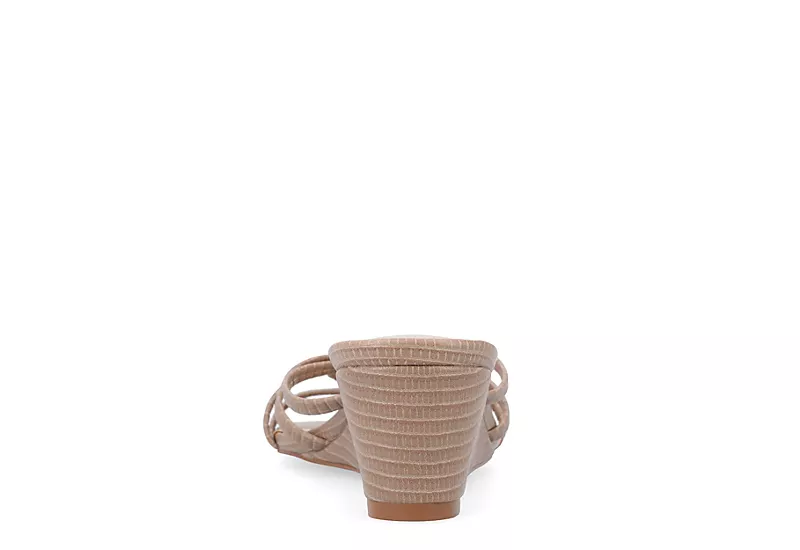 Journee Collection Womens Blayke Wedge Slip On Sandal - Taupe 7 Journee Collection Womens Blayke Wedge Slip On Sandal - Taupe - Image 5