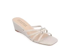 Journee Collection Womens Blayke Wedge Slip On Sandal - Beige