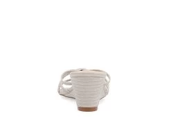 Journee Collection Womens Blayke Wedge Slip On Sandal - Beige -Shoe Shop US 01 203696 04