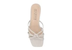 Journee Collection Womens Blayke Wedge Slip On Sandal - Beige -Shoe Shop US 01 203696 05