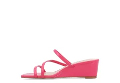 Journee Collection Womens Takarah Wedge Slip On Sandal - Pink -Shoe Shop US 01 203887 03